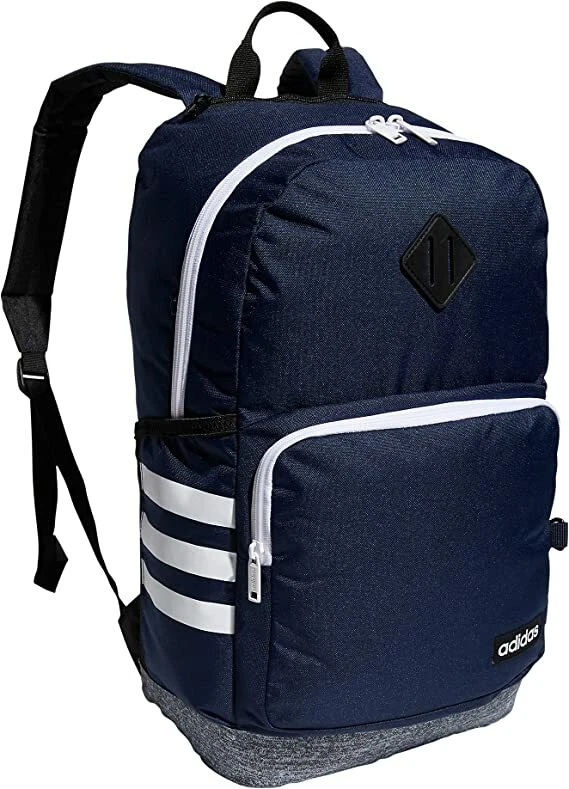 ADIDAS BACKPACK CLASSIC 3S 4 NAVY BLUE WHITE 5152949 18X12X4 1525 CU.