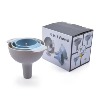 Funis de cozinha 4 em 1 para encher garrafas, funis de cozinha com destacável - Imagem 1 de 4