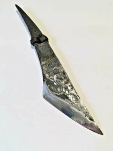 Hand-Forged San Mai Kiridashi / Utility Knife with Leather Accent, Made to Order - Picture 1 of 8