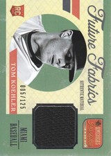 2013 Panini America's Pastime Future Fabrics #FF-TK Tom Koehler Jersey 005/125