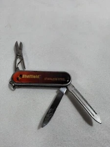 Navaja de bolsillo vintage Sheffield de acero inoxidable tijeras lima de uñas #1612? - Imagen 1 de 9