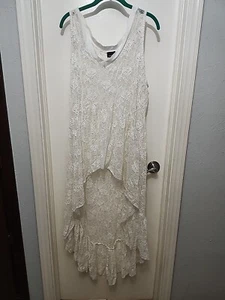 Torrid Lace V Neck Sleeveless Hi-lo Maxi Lace Dress - Picture 1 of 4