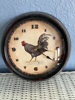 Country Prim Rooster Clock