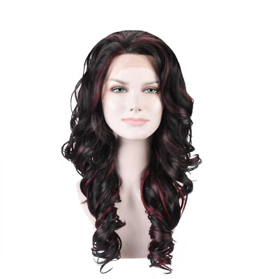 Длинные кудрявые синтетические парики без кружева термостойкие детские волосы натуральные черные женские - Изображение 1 из 4