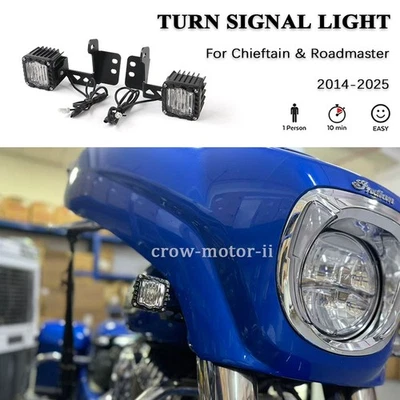 Luz de seta LED Shark Demon para Indian Chieftain & Roadmaster 2014-2025 - Imagem 1 de 4