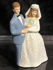 Cake topper matrimonio sposo capelli castani occhi azzurri - Foto 1 di 11