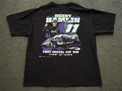 复古 2006 年 Denny Hamlin 1st Nextel Cup Win T 恤 XL NASCAR Chase Authentics — 第 1/4 张图片