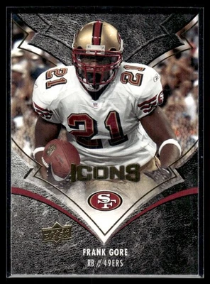 2008 Upper Deck Icons Frank Gore San Francisco 49ers #84 - Image 1 of 2