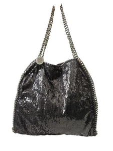 Stella Mccartney Black Sequin Falabella Bag - Picture 1 of 5