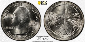 2010-D 25C PCGS MS67+┃Washington Quarter Grand Canyon National Park - Picture 1 of 3