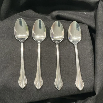 4 - Cucharaditas Oneida Community CLARETTE Cubiertos de acero inoxidable brillante de 6" 🥄  Foto 1 de 3