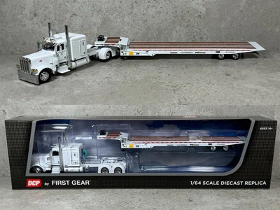 Remolque Peterbilt 389 1/64 con eje de viaje Landoll 440B-50CA blanco DCP Foto 1 de 4