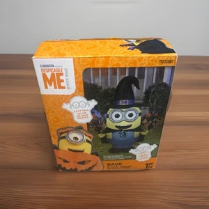 GEMMY DESPICABLE ME MINION HALLOWEEN 3,5 FT. DAVE ALS HEXE LUFTGEBLASEN AUFBLASBAR - Bild 1 von 3