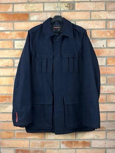 VINTAGE PRADA WOOL COAT BLUE SIZE L - Picture 1 of 10