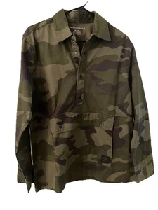 American Eagle Mens Camo Utility Pullover Military Green Anorak Jacket  Medium - Picture 1 of 9