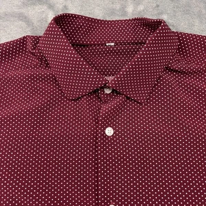 State & Liberty Shirt Mens XL Red Polka Dot Performance Lightweight Stretch - Picture 1 of 18