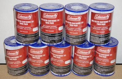 18x Coleman Type VI SaluSpa Spa Filter Pump Replacement Cartridge - 9 Twin Packs - Image 1 of 3