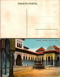 Granada Alhambra Patio de los Leones Postcard Spain Vintage Unused Souvenir - Picture 1 of 1