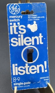 Interruttore luce marrone vintage GE Mercury monopolare super interruttore GE5521-11E NUOVO 1977 - Foto 1 di 3