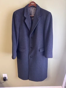 Ashford And Reede England Gr. 40 Wolle, Kaschmir, Poly Mischung grau Trench Pea Mantel - Bild 1 von 8