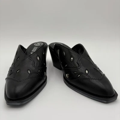 Tacones Sam & Libby Floren negros Western Mule para mujer talla 7,5 M sin cordones Foto 1 de 4