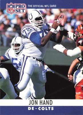 Jon Hand 1990 Pro Set #132 Indianapolis Colts Football - Image 1 of 2