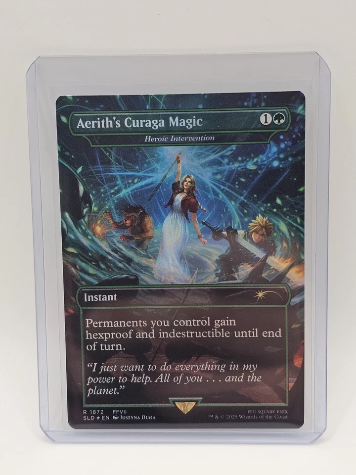 Aerith's Curaga Magic - Heroic Intervention (Rainbow Foil) - (SLD 1872) - Image 1 of 3