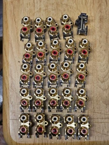RCA Female Dual Gold PC mount Jacks 25 Pieces - Picture 1 of 1