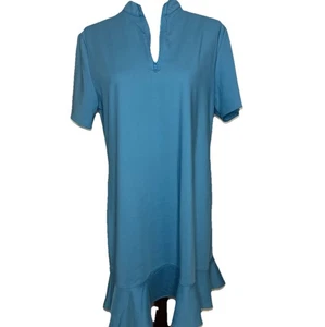 Tommy Bahama Golf Dress Womens XL Teal Turq Ruffle Pickleball Tennis Athletic - Picture 1 of 9