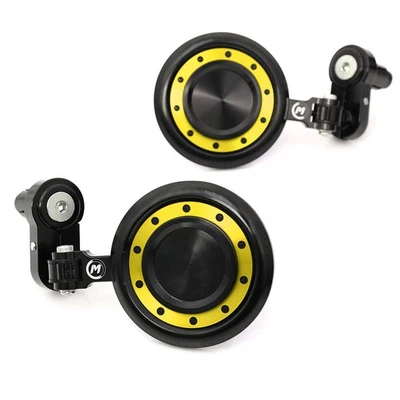 Espejos retrovisores de extremo de barra de motocicleta REACTOR DORADO para Kawasaki Ninja 500 2024 Foto 1 de 4