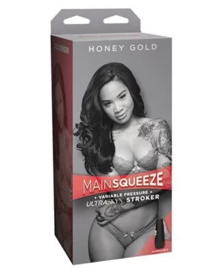 Main Squeeze Pussy Stroker - Honey Gold Foto 1 de 4