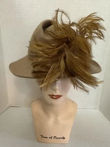 Vintage Jack McConnell NY Fascinators Hat Funeral, Kentucky Derby Church - Picture 1 of 6