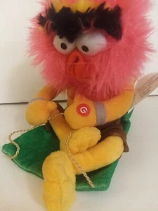 Muppets Animal Wobblin Toboggan Animated Plush Approx 7" by 7 " Tush Tags ONLY - Picture 1 of 3