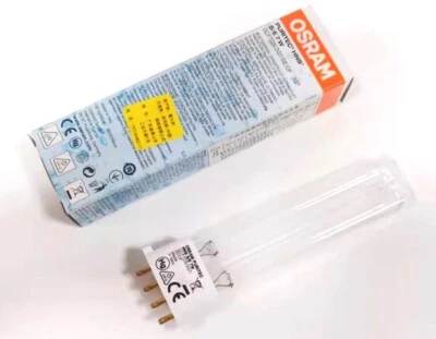 OSRAM PURITEC HNS S/E 7w Tubo 4 pines 2G7 Compacto UVC Lámpara Germicida Luz UV Foto 1 de 3