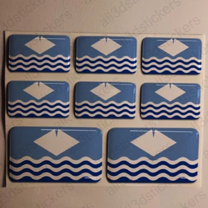 Pegatinas Isla de Wight Inglaterra UK Pegatina Bandera Adhesivo 3D Relieve - Imagen 1 de 1