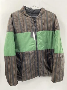 Giacca cappotto invernale Zara uomo L reversibile puffer full zip stampa tribale - Foto 1 di 7