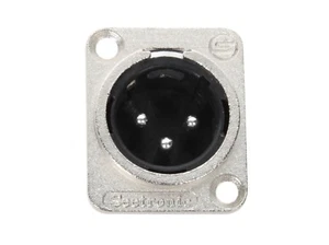 Seetronic J3F2C 3 Pin XLR Male Panel Mount Connector - Picture 1 of 1