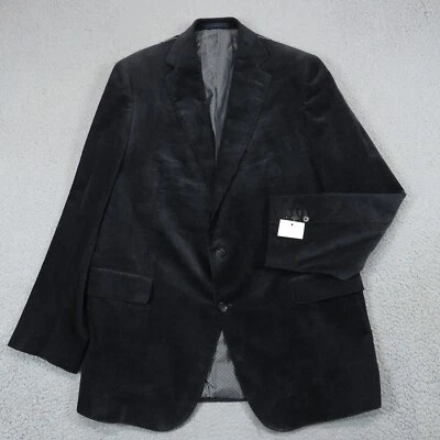 Scabal Blazer 42R Cashmere Cotton Corduroy Black Bespoke Sport Coat Jacket Mens - Image 1 of 4