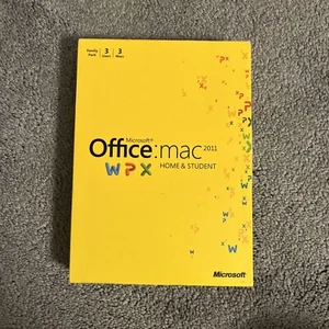 Genuine Microsoft Office MAC 2011 Home & Student Disk And COA - Picture 1 of 2