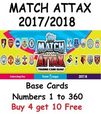 Match Attax 2017/18 Base Cards 1-360 Topps Pick what u need 2017/2018 2018 2017