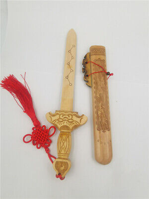 11.4  1pc Taoist Articles Dragon And Tiger Seven Star Peach Wood Sword • 35.91$