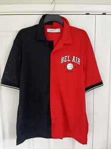 Bershka Bel Air Ballers Red And Black Mesh Jersey Shirt Size Eur M Men’s - Picture 1 of 7