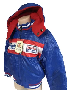 BNWT Boys Sz 10 - 11 Years Thick Warm Polar Fleece Lined Padded Blue Hooded Coat - Picture 1 of 3