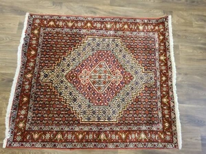 Venta de patrimonio alfombra tejida a mano tamaño 4'2"" × 48"" diseño bijar tradicional multicolor - Imagen 1 de 10