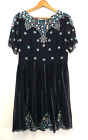 FROCK AND FRILL dress size 12 sparkles on navy fully lined -Thames Hospice