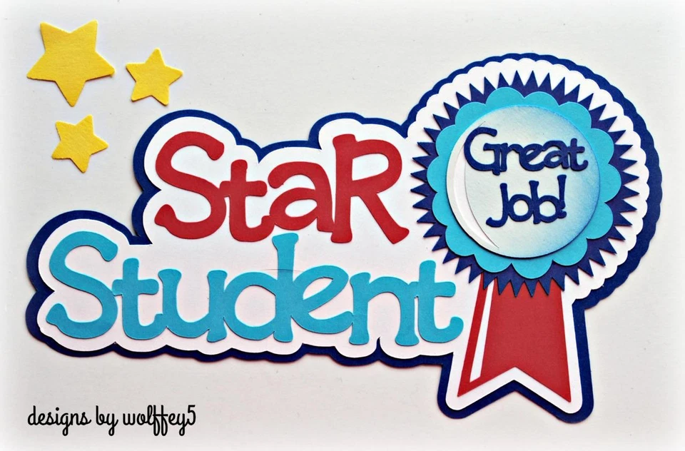 CRAFTECAFE ESCUELA NIÑO TÍTULO piezas de papel prefabricado álbum de recortes página troquelado WOLFFEY5 Foto 1 de 1