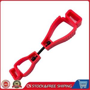 Glove Clip Hanger Multifunctional Grabber Catcher Clamp Safety Work Tool (Red)