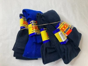 5) MARTIN ALL SPORT MENS SOCKS BLUE BASEBALL FOOTBALL SOCCER MSRP $22 NEW - Picture 1 of 3