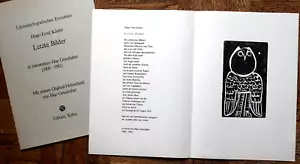 Hugo Ernst acquirente-ultime immagini, In memoriam Hap Grieshaber, orig. Xilografia - Foto 1 di 4