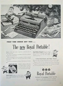 1948 Vintage Weihnachten Royal Tragbare Schreibmaschine Druck Anzeige. - Bild 1 von 1